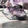 amethyst cluster on deep agate bedrock