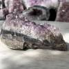 amethyst cluster on deep agate and bedrock