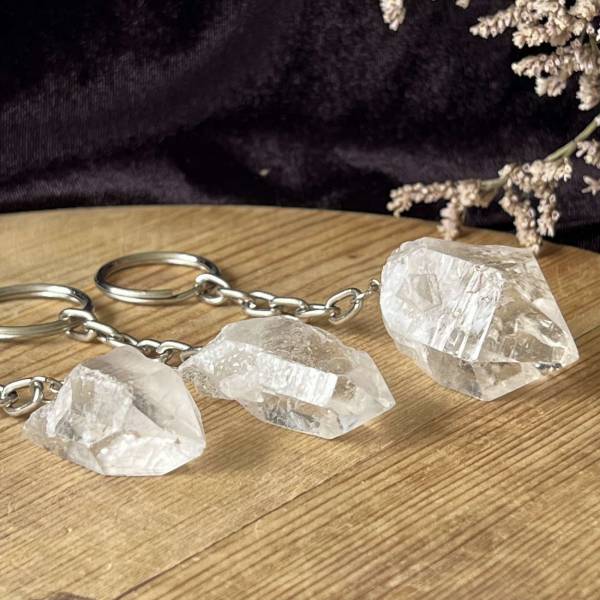 Quartz point keyring