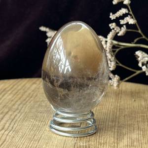 Smokey quartz egg with good clarity