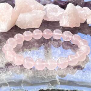 rose quartz bracelet 10mm beads online crystal shop feminine jewellery