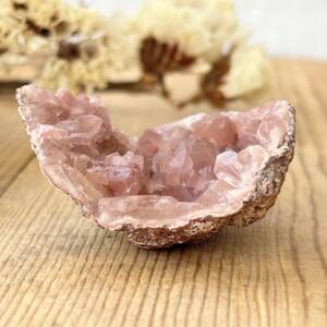 natural curved pink amethyst cluster