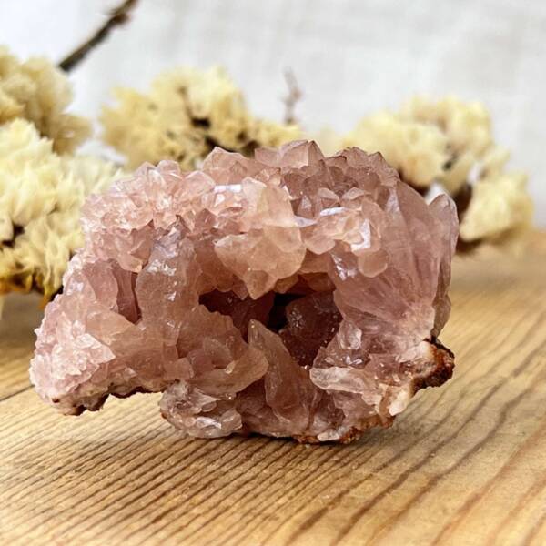 Pink amethyst cluster