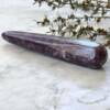 Lepidolite massage wand, purple, sparkly, smooth polished, faceted