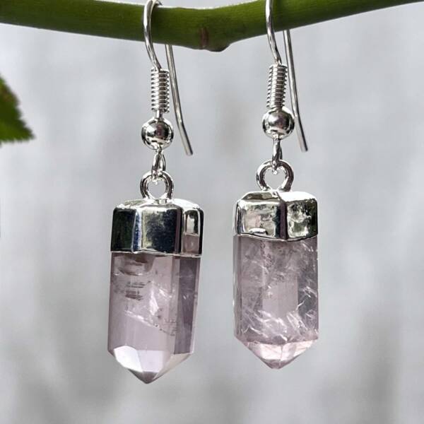 Rose quartz earrings - Image 2