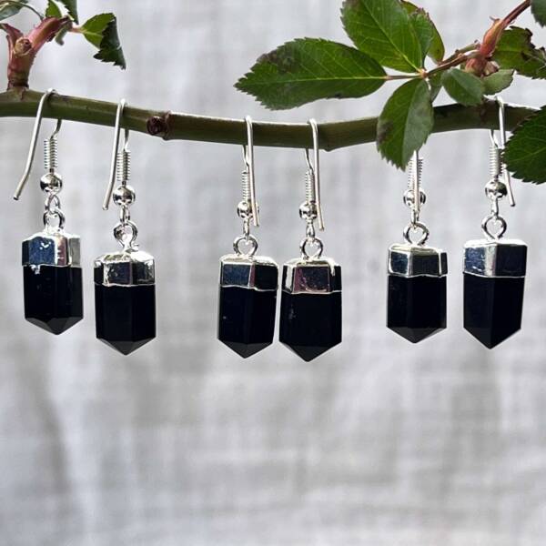 Obsidian earrings - Image 3