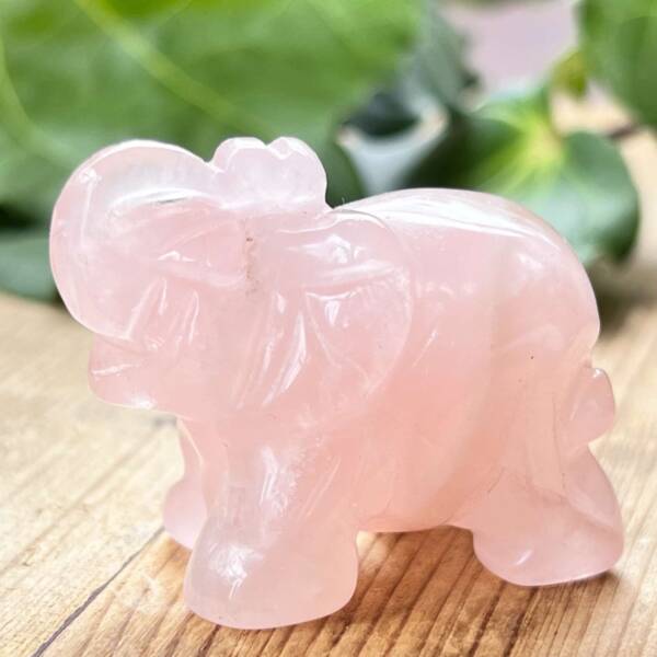 rose quartz elephant