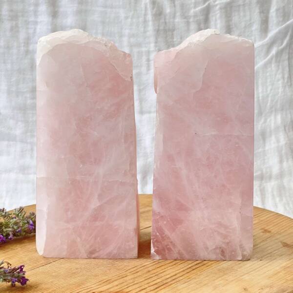 Rose quartz bookends - Image 3