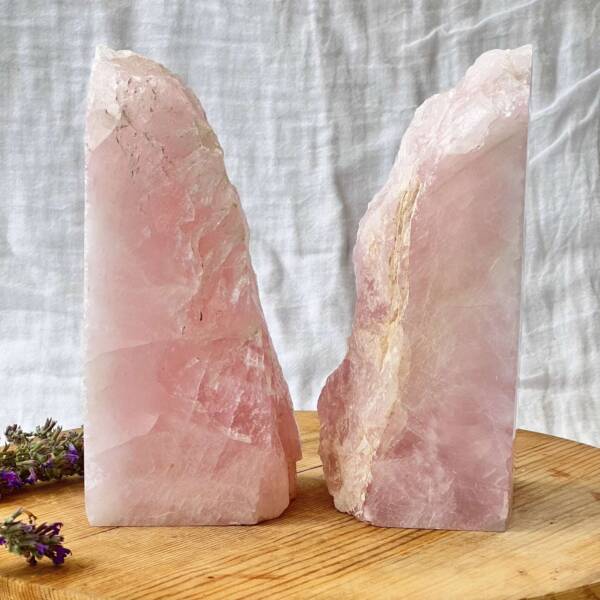 Rose quartz bookends - Image 4