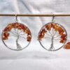 carnelian tree of life pendant crystal necklace svadhisthana sacral chart orange quartz crystal shop New Zealand