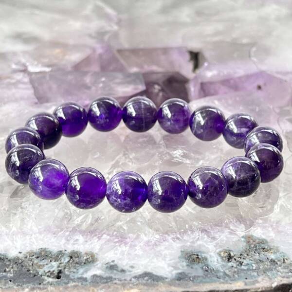 amethyst bracelet 12mm round beads