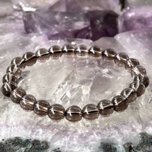 smokey quartz bracelet 8mm bead