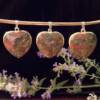 unakite heart pendant