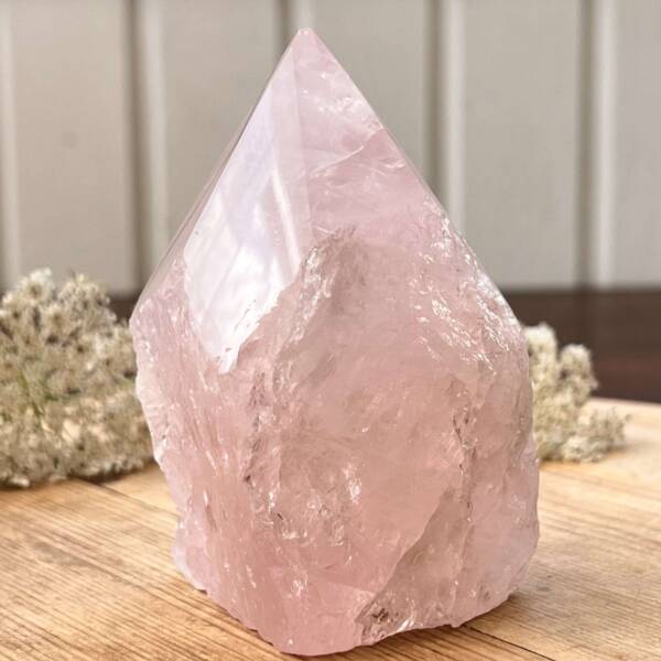 Rose quartz - part polished - Image 3