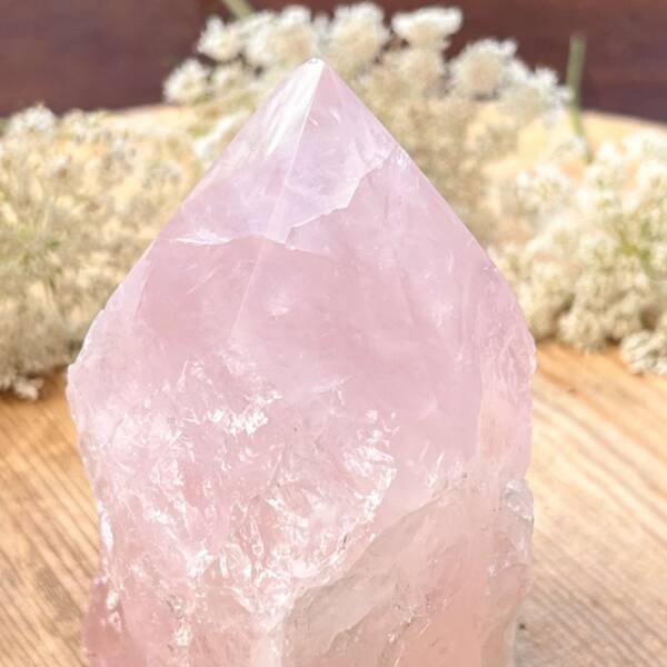 Rose quartz - part polished - Image 2