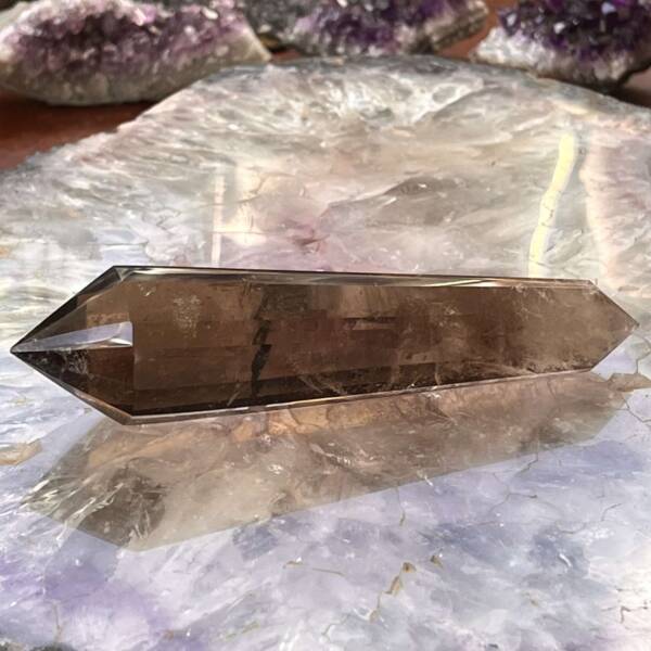 Smokey quartz ‘vogel cut’ point - Image 5