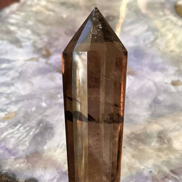 Smokey quartz ‘vogel cut’ point - Image 2