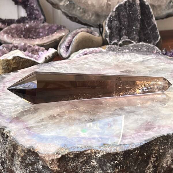 Smokey quartz ‘vogel cut’ point - Image 2