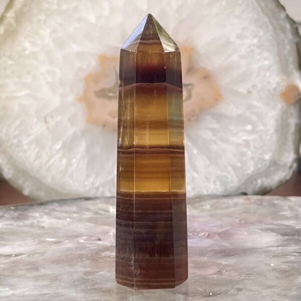 golden fluorite tower point