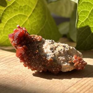 vanadinite crystals on natural bedrock
