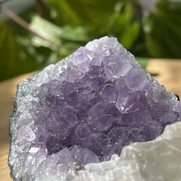Amethyst cluster with calcite - Image 5