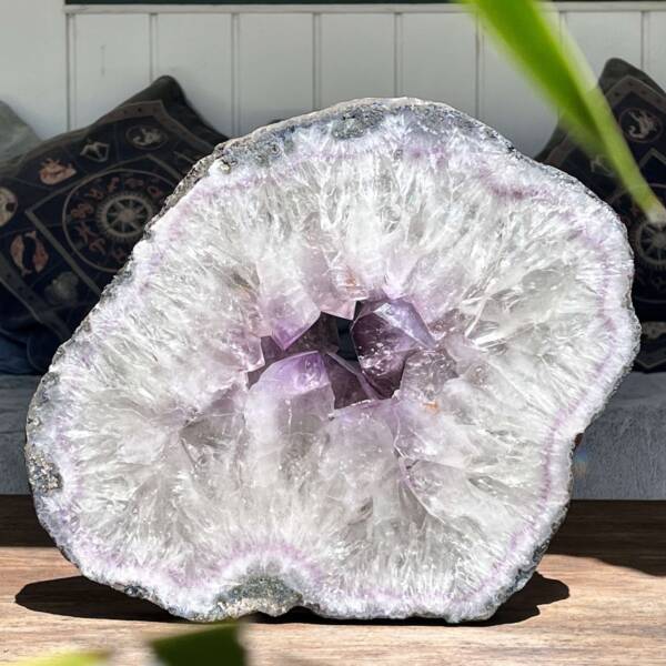 amethyst cluster sliced geode