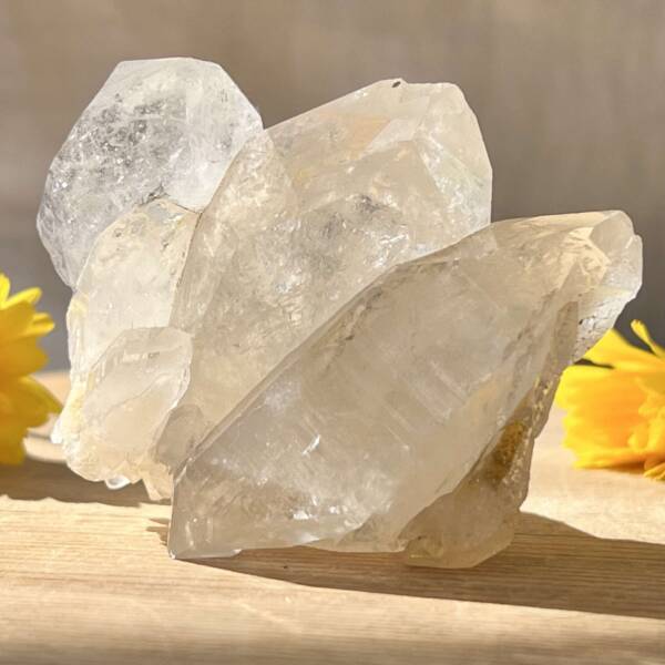 clear quartz cluster