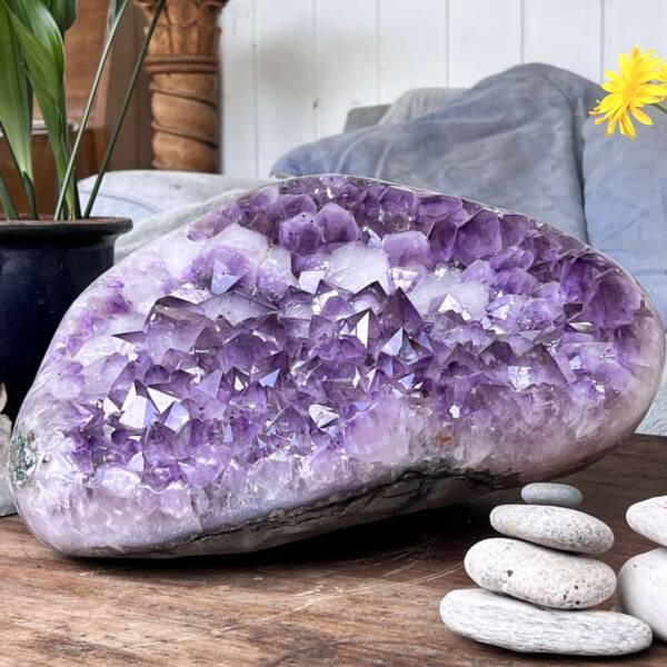amethyst cluster with internal geode from Brazil