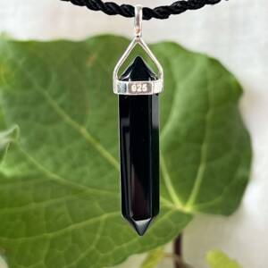 black obsidian pendant