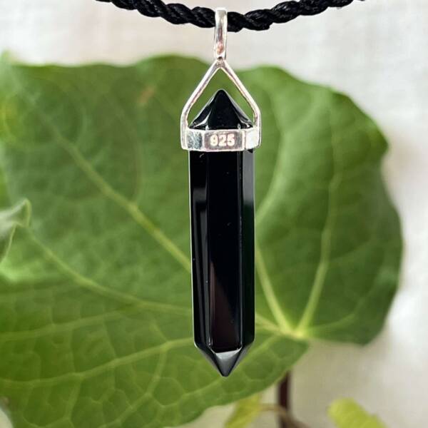 black obsidian pendant