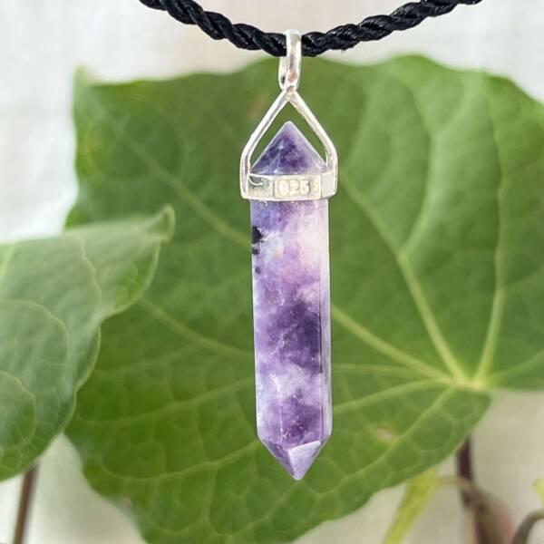 lepidolite pendant