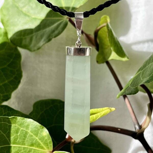 pistachio calcite pendant