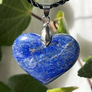 heart shaped lapis lazuli pendant