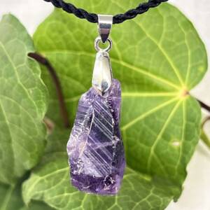amethyst pendant natural raw purple quartz