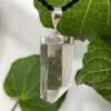 smokey quartz pendant made from a single natural point set in silver