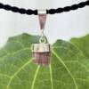 natural pink tourmaline pendant set in silver