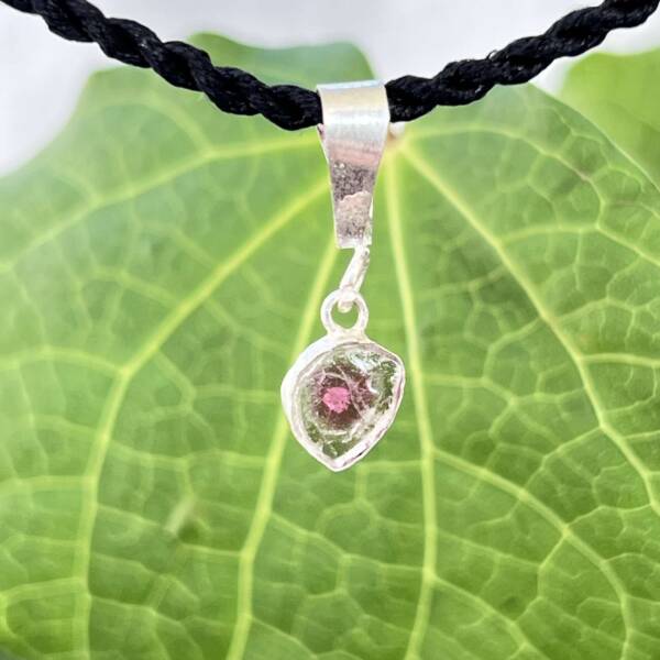 watermelon tourmaline pendant