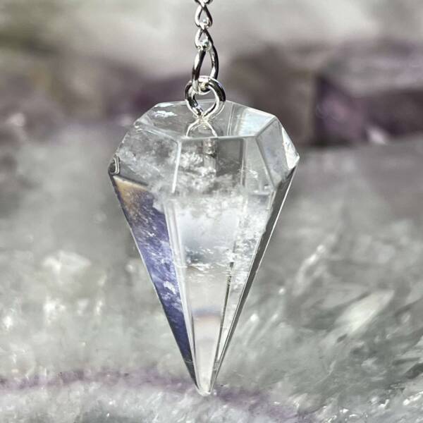 clear quartz pendulum