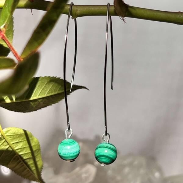 malachite earrings