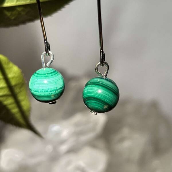 malachite earrings