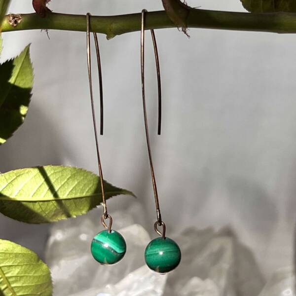 malachite earrings