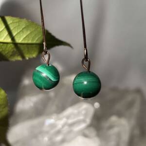 malachite earrings