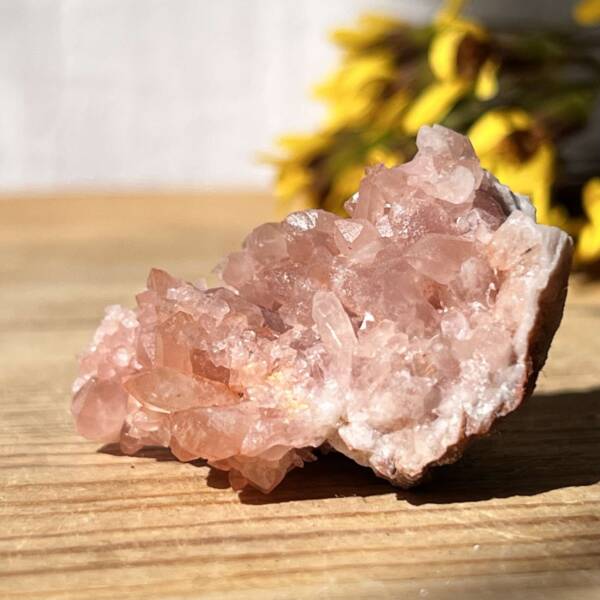 pink amethyst cluster