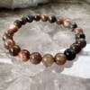 black moonstone bracelet formed with 8 mm beads