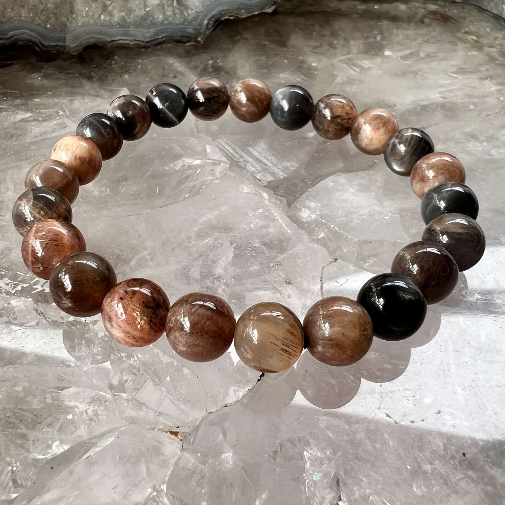 Black cheap moonstone bracelet