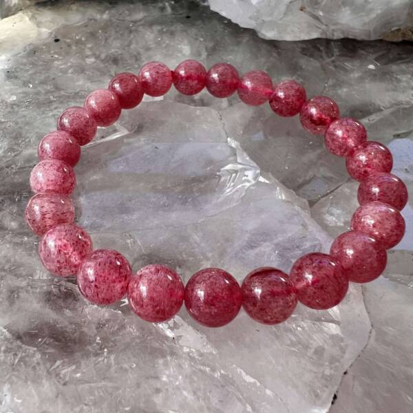 strawberry quartz bracelet