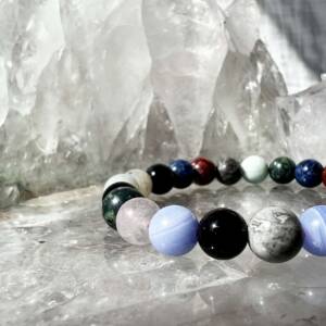 mixed crystal bead bracelet