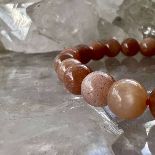 peach moonstone bracelet 