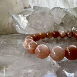 peach moonstone bracelet 
