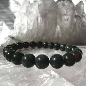 green jasper bracelet made with 8 mm beads